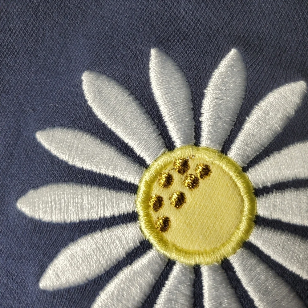 NWT Hudson Baby Navy and Yellow Daisy Bodysuit Set 100% Cotton 5pc 0-3M